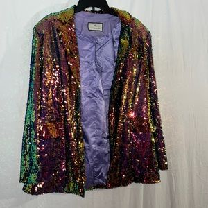 Women’s Sequined Suit Jacket size Large (NEW)